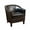 Black, variant on 32" Plush Cushioned Butacas Para Sala Couch, Comfy Small Chair with Studded Accents, Reading Nook Chair with Birch Legs for Living Space, Brown