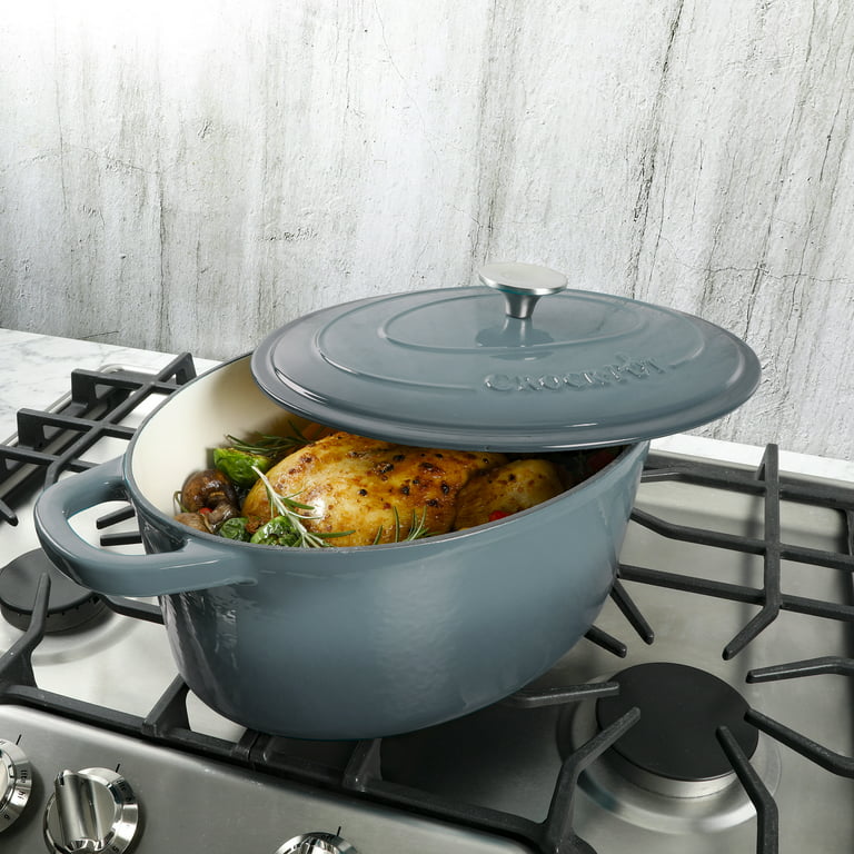 Crock Pot Artisan 7-Quart Oval Dutch Oven - Gray, 7 qt - Food 4 Less