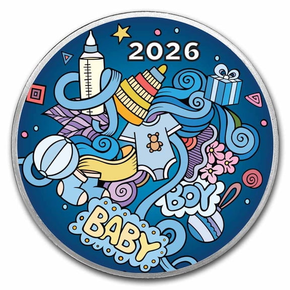 2026 1 oz Silver Colorized Round - APMEX (Baby Boy)