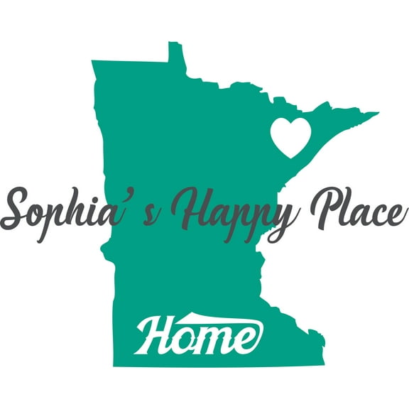 Minnesota Minneapolis USA State Customized Wall Decal - Custom Vinyl Wall Art - Personalized Name - Baby Girls Boys Kids Bedroom Wall Decal Room Decor Wall Stickers Decoration Size (zzxzz inch)