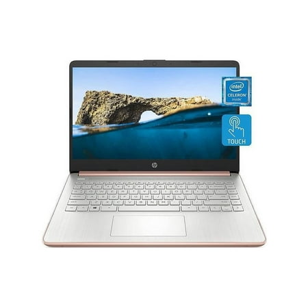 HP 14 Series 14" Touchscreen Laptop - Intel Celeron N4020 - 4GB RAM - 64 GB eMMC - Windows 10 Home in S mode - Pale Rose Gold 14-dq0070nr (47X82UA#ABA)