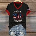 thumbnail image 6 of MEICHEN Usa 250th Anniversary Graphic Tee for Women Print V Neck T Shirt Casual Soft Short Sleeve Patriotic Top, 6 of 6