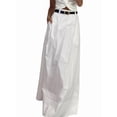 thumbnail image 2 of Women's Pockets Maxi Long High Waist Straight Skirts Floor Skirt for Casual White S, 2 of 9