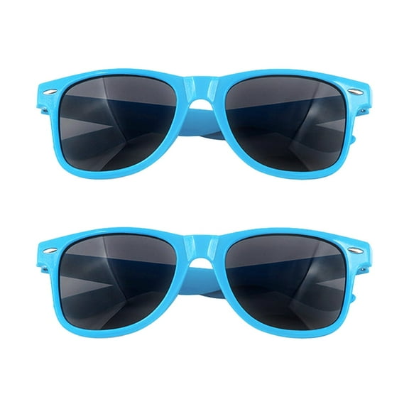 TOP-MAX PC Classical Sunglasses, Block Solar Radiation, Retro Fashion Accessories for Women (2pcs, Sky Blue)
