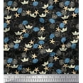 thumbnail image 1 of Soimoi Rayon Fabric Paper Boat,Fish & Starfish Ocean Decor Fabric Printed Yard 42 Inch Wide, 1 of 3