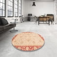 thumbnail image 3 of Ahgly Company Indoor Rectangle Abstract Pastel Orange Abstract Area Rugs, 5' x 8', 3 of 6