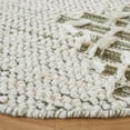 thumbnail image 3 of SAFAVIEH Vermont Winthrop Chevron Area Rug, Ivory/Green, 6' x 6' Round, 3 of 8