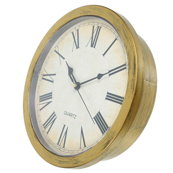 HAMPPLIES Alarm Clock Hidden Safe Wall Clock Bronze 1Pcs Plastic