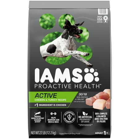 (Best By 02/2025)Iams Proactive Health Chicken And Turkey Dry Dog Food  27 Lb Bag