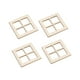 thumbnail image 5 of 4 piezas 1/12 Mini persianas DIY 4 paneles ventanas de madera sin pintar miniaturas ventanas de madera, 5 of 9