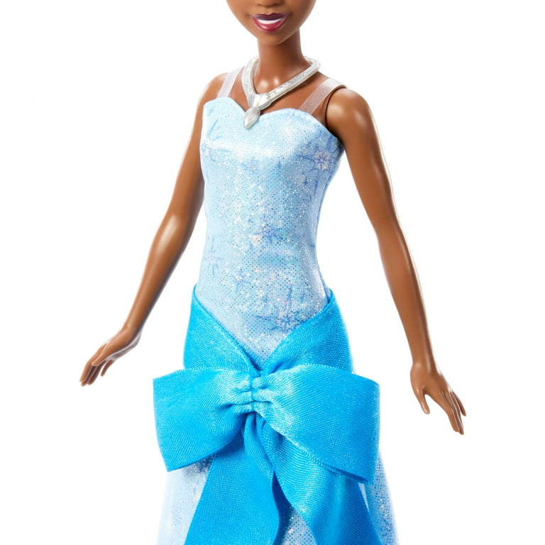 strapless open back dress Princess Tiana Disney character dancing in a blue dress embroidery des –  digitizingembroidery.shop