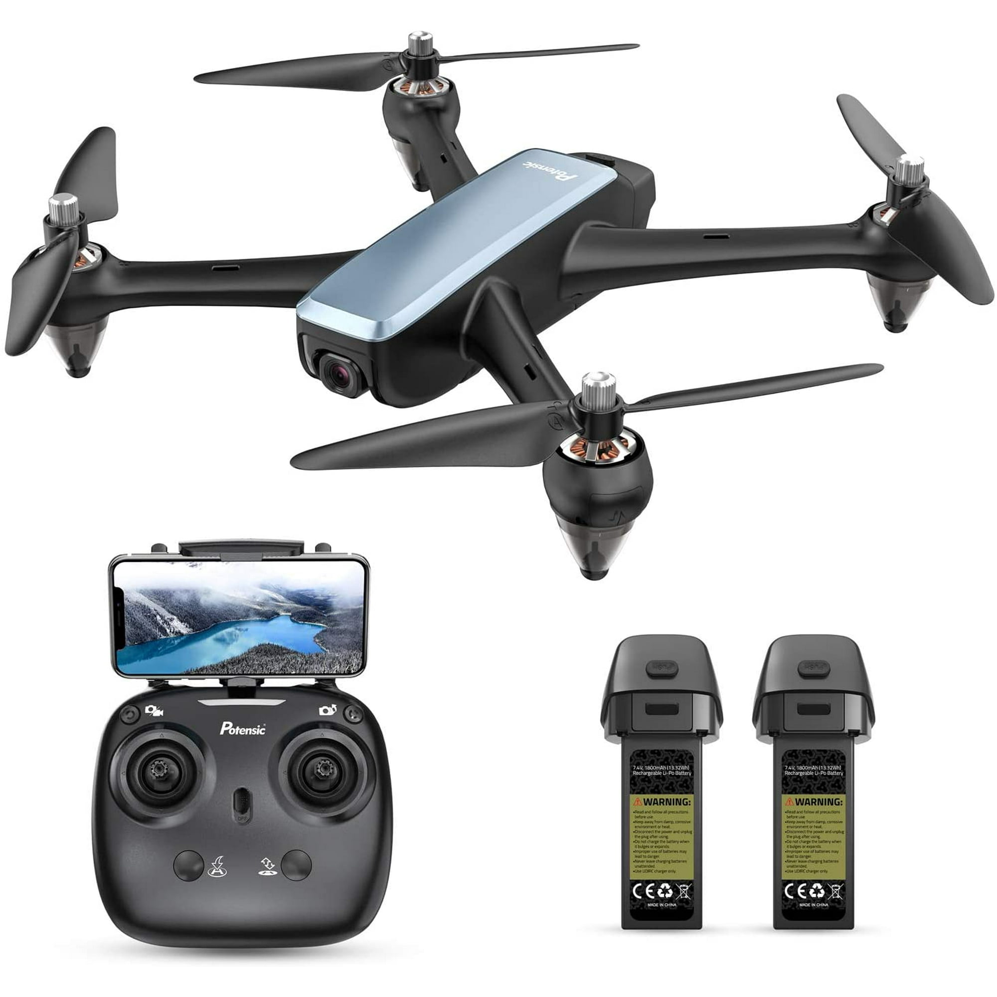 D60, GPS Drone with Camera for adults, 1080P HD FPV 110° FOV