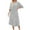 Black, variant on Busydd Women Dresses Fashion Striped Maxi Dress Round Neck 1/2 Sleeve Spring Dress Casual Comfort Loose Long Dresses for Women with Pockets