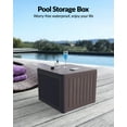 thumbnail image 6 of Litake Outdoor Storage Deck Box 30 Gallons for Toy Towel Shoe Storage by Pool Patio & Garden (Brown), 6 of 6