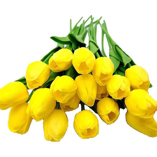 20 piezas de tulipanes artificiales, tulipanes de tacto Real, ramos de flores, tulipanes falsos, flores de tulipanes de Pu