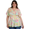 thumbnail image 1 of Blusa corte "A" Roman Fashion/Tallas Extras, 1710 (Amarillo est) amarillo 42 Roman Fashion BL-GR-1710-AMARILLO, 1 of 7