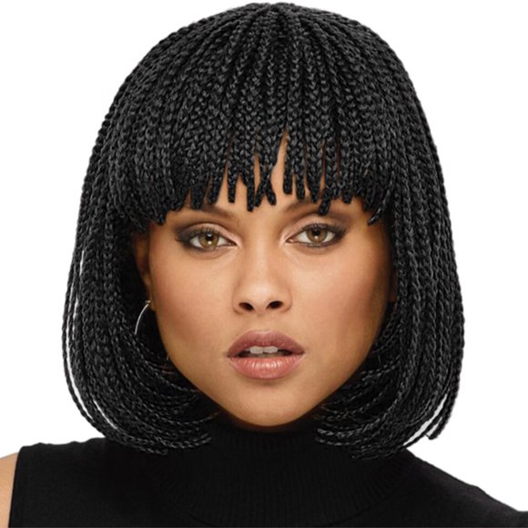 DEBGFS Braided Wig 12 Inch Washable Synthetic Hair High Temperature Silk Fake Hair Comfortable Lightweight Short Wig Handmade Hair Fashion Charm Party Wig for Women Girls