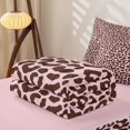 thumbnail image 5 of Erosebridal Classic Leopard Zipper Twin Comforter Sets with Fitted Sheet and 2 Pillowcases for Girls, Casual Animal Print Zipper Bedding Set, Pink Brown, Pink Reversible, 4-Piece, 5 of 7