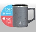 thumbnail image 5 of Elemental Summit Insulated Coffee Mug with Lid & Handle, Insulated Vacuum Camp Coffee Cup, Triple Wall Stainless Steel Travel Mug, Hot and Cold Thermal Coffee Tumbler, 16oz - Grey Speckle, 5 of 8