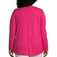 thumbnail image 2 of Just My Size Women's Plus Split Neck Long Sleeve Graphic Tee, 2 of 5