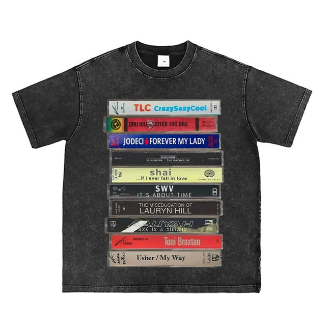 Camiseta Bellelement Vintage de los 90 con cinta cassette R&B unisex