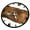 B, variant on Practical Wood Quiet Wall Clock Metal Frame Easy Setups Office Living Room Decors for Indoor Room Decorating