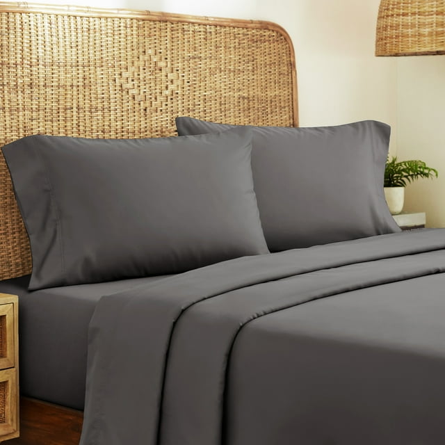 California Design Den Ensembles de Draps 100 % Coton Biologique, Draps Percale, Poche Profonde, Doux, Respirants et Rafraîchissants