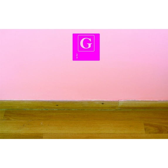 Custom Decals G Is For Alphabet Letter Wall Art Size: 18 X 18 Inches Color: Multi
