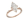 thumbnail image 5 of Cora Jewellery 2CT Vintage Style Marquise Moissanite Engagement Ring For Women, 14K Rose Gold, 5 of 6