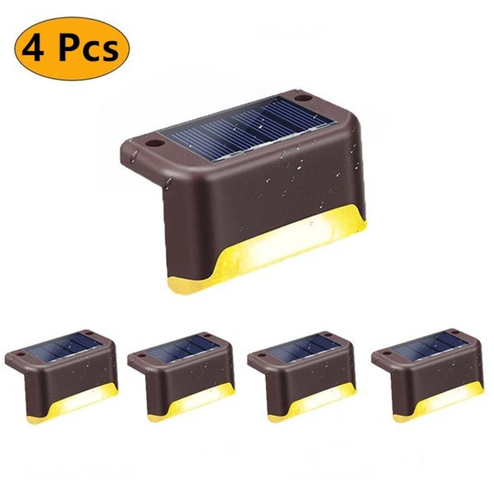 Ledander 4Pack Solar Outdoor Deck Lights, Solar Step Lights Waterproof