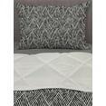thumbnail image 3 of Abstract Comforter & Sham Bedding Set, Monochrome Design Triangles Art of Brushstrokes Abstract Layout, 3 pcs Duvet Set Microfiber Filling Quilt, 5 Sizes, White and Charcoal Grey, by Ambesonne, 3 of 4