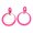 Rose Red, variant on Hyasfey 1 Pair Circle Stitching Hollow Stud Earrings Acrylic Hoop Splicing Drop Earrings Colorful Contrast Geometric Lightweight Dangle Earrings