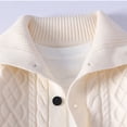 thumbnail image 6 of Mens Shawl Collar Cardigan Sweater Cable Knitted Button Down Sweaters Lightweight Spring Outwear Outfit Pockets, 6 of 7