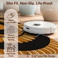 thumbnail image 6 of Design&I 8'x10' Washable Area Rug Sleek Flatweave Pet Friendly Wet Retro Vinyl Disc Cd Motif Featuring Radial Tapete Redondo for King Size Bedroom, Under Bed, 6 of 7