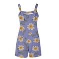 thumbnail image 5 of Alkepwun Overalls for Women Summer Floral-Print Sleeveless Casual Wide Leg Short Jumpsuit with Pockets Lightweight Comfort Breathable Loose Plus Size Daily Rompers, 5 of 6