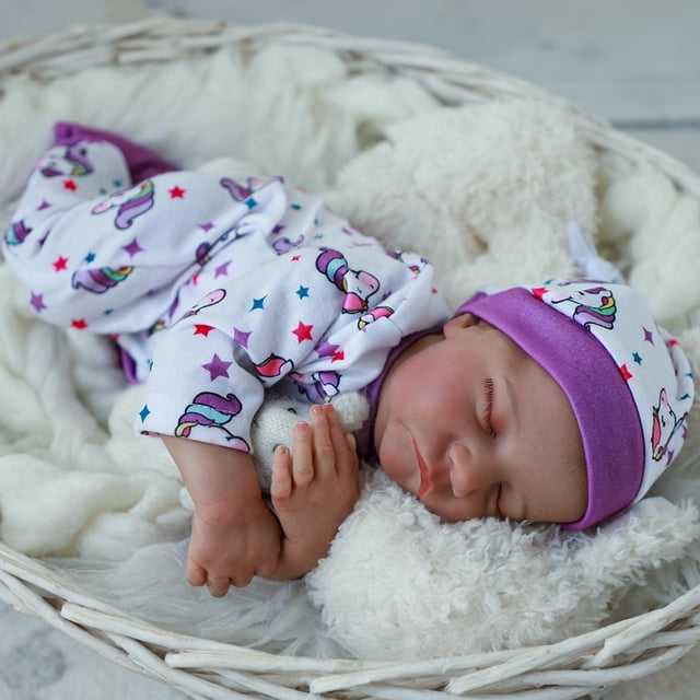 Muñeca Reborn WOOROY Realistic de 45 cm con cuerpo completo de vinilo para niña