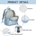 thumbnail image 2 of Spiral Seashell Student Backpack - Durable Oxford Fabric Travel and School Backpack with Cute Fish and Tropical Coral Print, Comfortable Dual Shoulder Support, 2 of 6