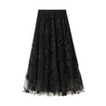 thumbnail image 3 of CAIXIA Flowy Skirts for Women Work Classic Floral Cute Flowy Swing Pleated Beach Long Skirt with Pockets, 3 of 7