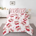 thumbnail image 2 of Erosebridal Pink Bowknot Decor Comforter Set Twin Size Girly Cherry Bow Kawaii Bedding Set Watercolor Pink Bow Quilt Set Cute Princess Style Duvet Set with 1 Pillowcase, 2 of 7