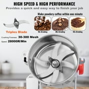 KFFKFF 1000g Electric Grain Mill Grinder, 3000W High-Speed Stainless Steel Pulverizer for Dry Grains, Spices, Coffee, Corn, and Pepper, Swing Design