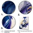 thumbnail image 3 of Designart Blue And Gold Splash Paint IV Canvas Wall Art, 3 of 5