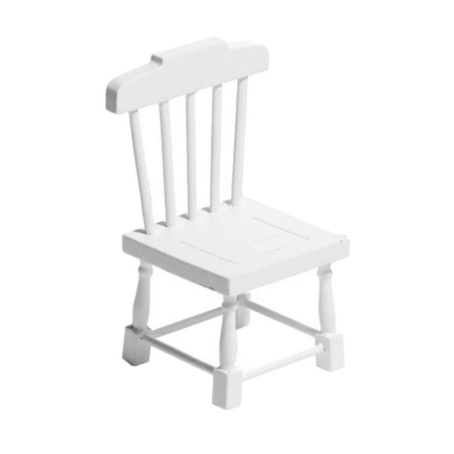 Mesa de comedor en miniatura para casa de muñecas a escala 1/12, muebles de cocina o dormitorio blanco