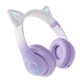 thumbnail image 4 of Auriculares inalámbricos LED Estéreo CUTICAT Cat Ear V5.0 Ajustable Plegable para juegos blanco morado, 4 of 8