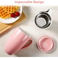 thumbnail image 4 of Tea Cup with Lid, Tea Infuser Cup, 500ml 16oz Mug, Tea Cup with Stainless Steel Filter, Tea Cup with Infuser, Tea Mugs with Infuser and Lid, Tea Gifts for Tea Lovers, Tea Infuser Mug - Light Pink, 4 of 7