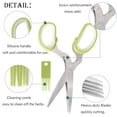 thumbnail image 4 of Ensemble de 3 Ciseaux à Herbes Gourmet - Ciseaux de Cuisine Multi-Usages en Acier Inoxydable à 5 Lames avec Couvercle de Sécurité et Peigne de Nettoyage - Coupe-Herbes/hachoir - Gadgets de Cuisine, 4 of 8