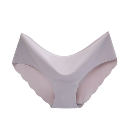 Prolriy Womens Underwear Underwear Breathable Midwaist Silk Non- Color Solid Women s Panties for Women Purple M