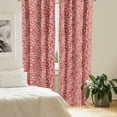 thumbnail image 3 of Ambesonne Floral Window Curtains, Classical Vintage Flourish, Each 28" W x 95" L, Vermilion Cream, 3 of 5