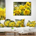 thumbnail image 3 of Designart Bright Yellow Marigold Flowers - Floral Throw Pillow - 18x18, 3 of 4