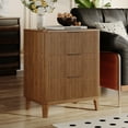 thumbnail image 4 of UGTOO 23.6"L Dressers Nightstand with 3 Drawers - Modern Side Table for Bedroom, Living Room | Slim Storage Cabinet with Smooth-Glide Drawers, Space-Saving Design, 4 of 12