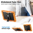 thumbnail image 5 of XYX for iPad 9th/8th/7th Generation 10.2 inch Case, 3in1 Heavy Duty Shockproof Tablet Case with Stand, Shoulder Strap, Orange, 5 of 7